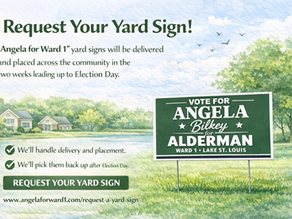 📣 Yard signs will begin going up across Ward 1 starting March 21.