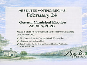 🗳️ Absentee Voting begins February 24