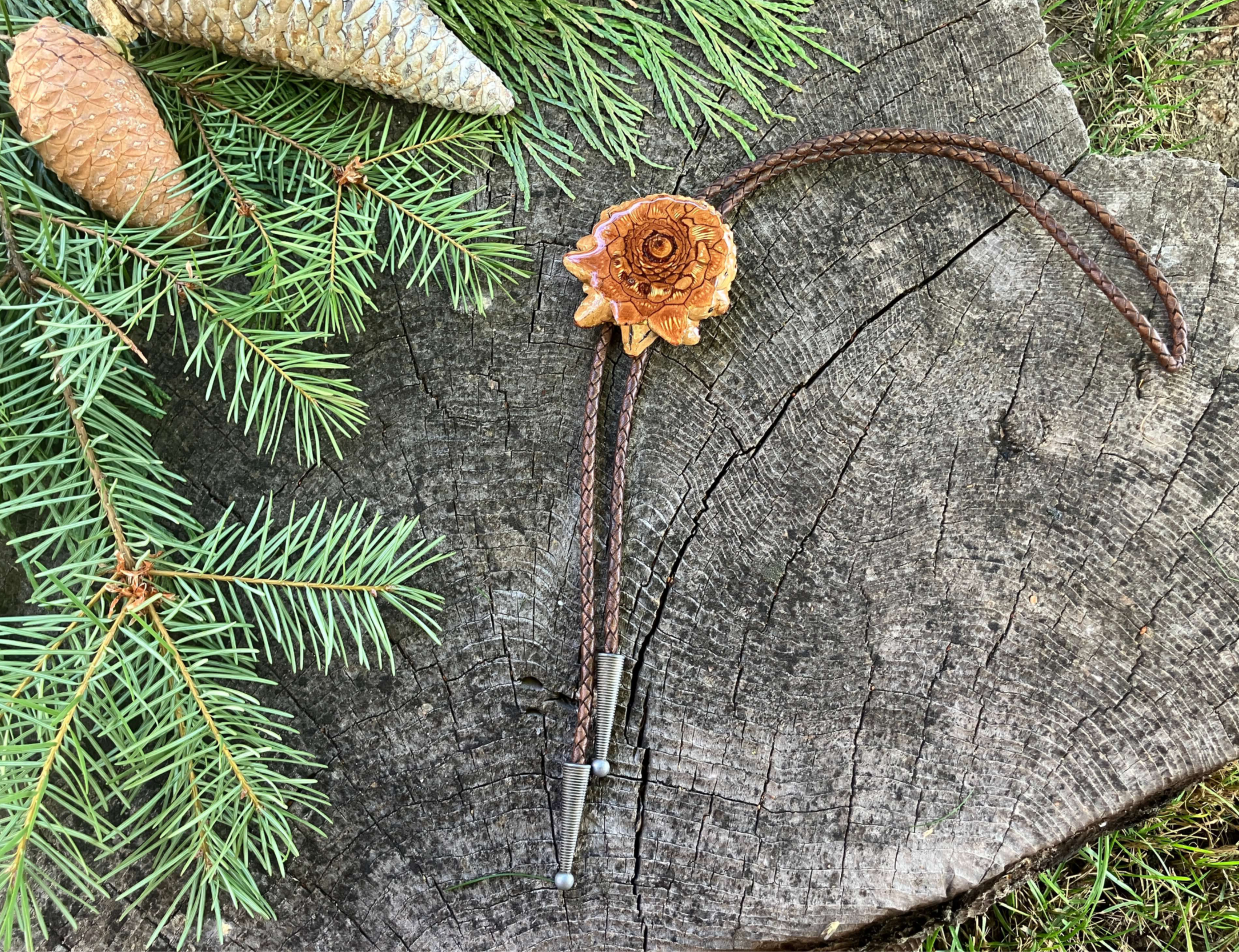Knobcone Pinecone Bolo Tie