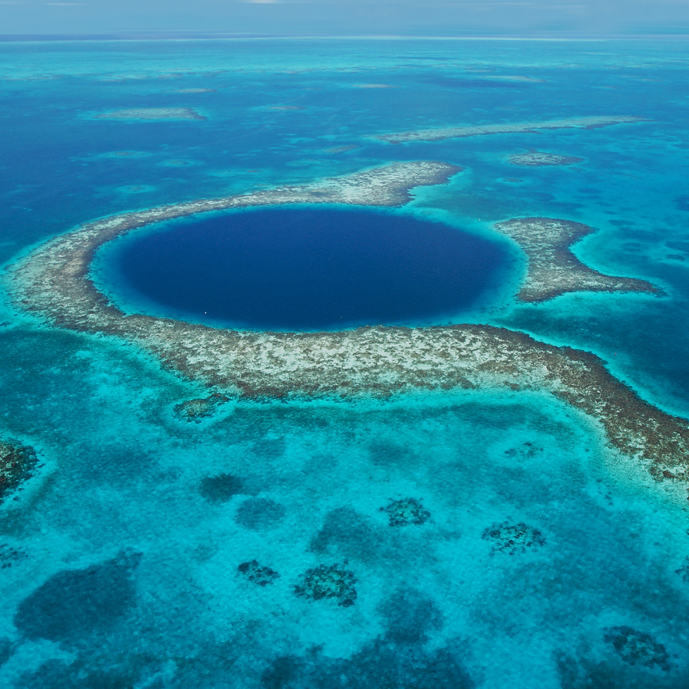 The Great Blue Hole in Belize, Central America