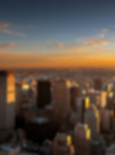 Por do sol sobre New York City