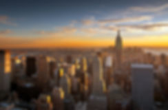 ニューヨークに沈む夕日
