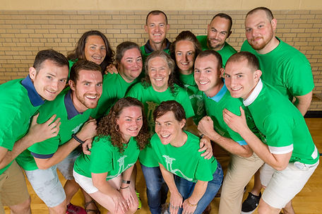 Joan Mattingly with her 12 adult children