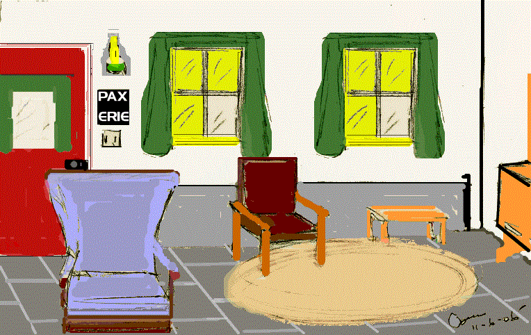 Irish'Cottage'interior'back'door