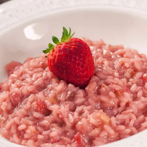 Risoto de Morangos Orgânicos da Fazenda Guata Porã!