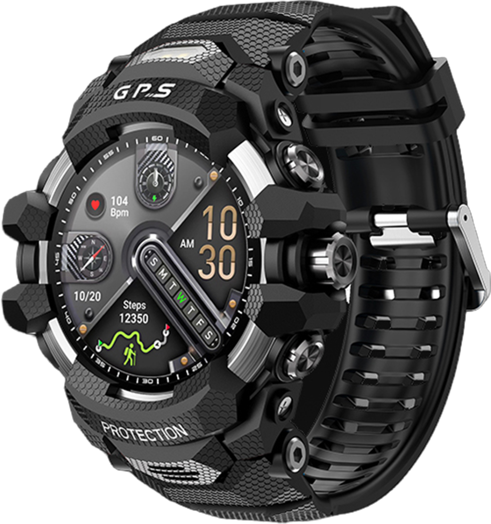 HAVOC VIPER SMARTWATCH TÁTICO - ALUMINIO AEROESPACIAL E PROTEÇÃO DE PU