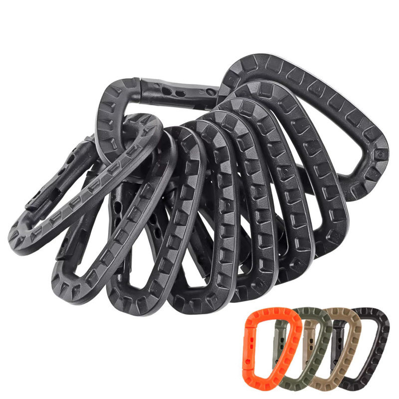 1-10Pcs Mosquetão Tático tipo D-ring