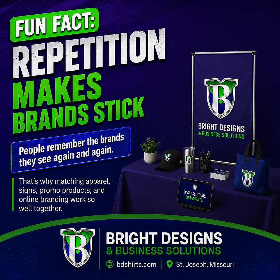 Fun Fact: Repetition Makes Brands Stick - Bright Designs & Business Solutions