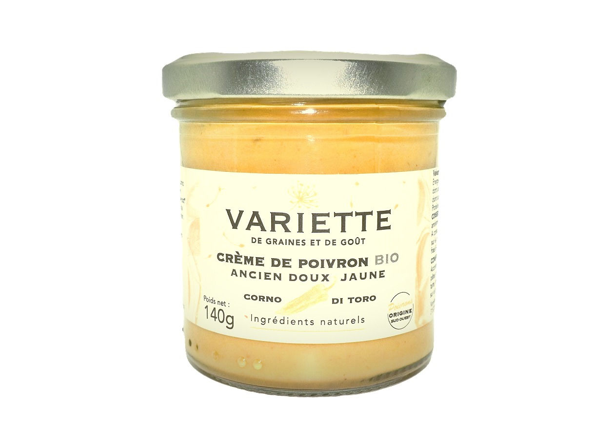 Crème de poivron ancien doux Corno di toro Jaune BIO - 140g