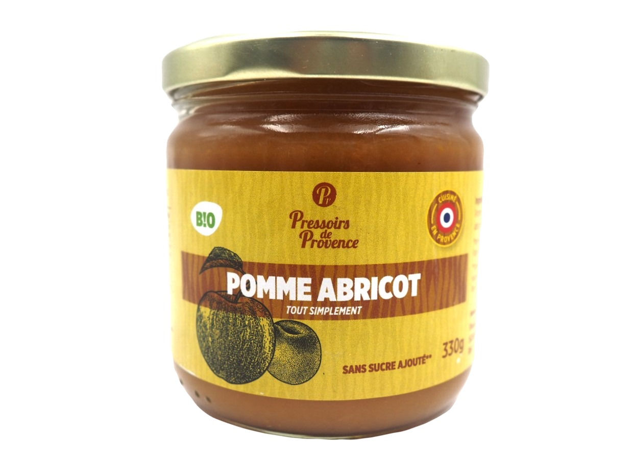 Purée de Pomme & Abricot BIO - Sans sucre ajouté--330g