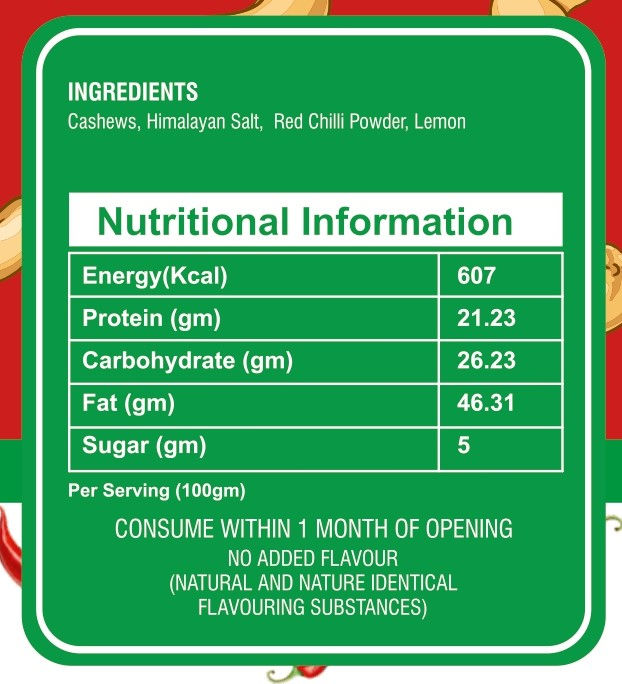 Thumbnail: Roasted Red Chilly Cashews 250g