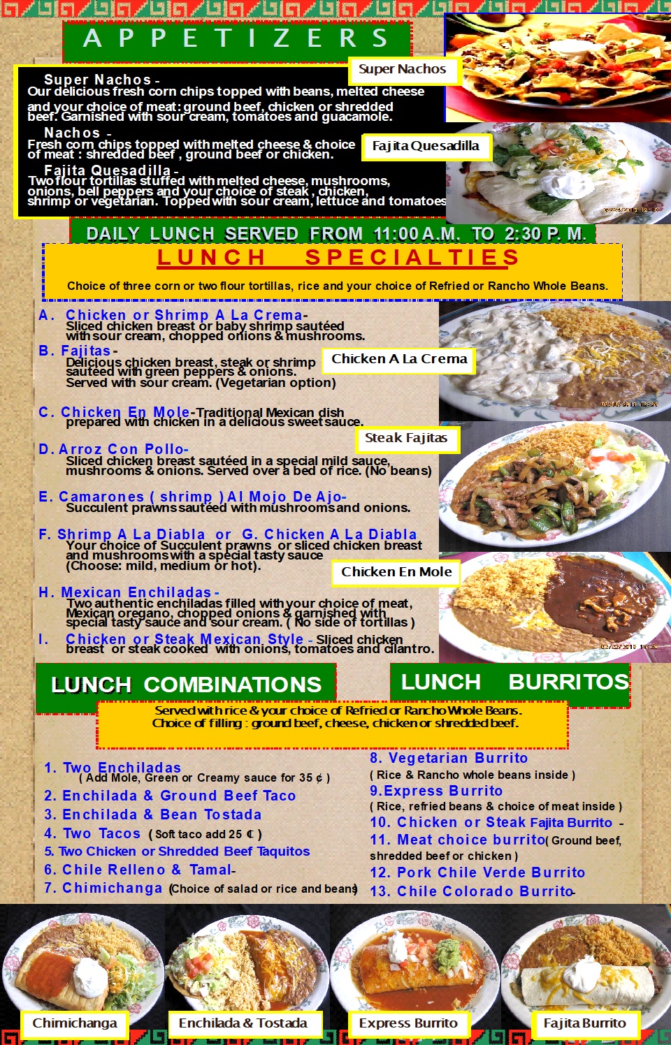 La Fiesta restaurant food