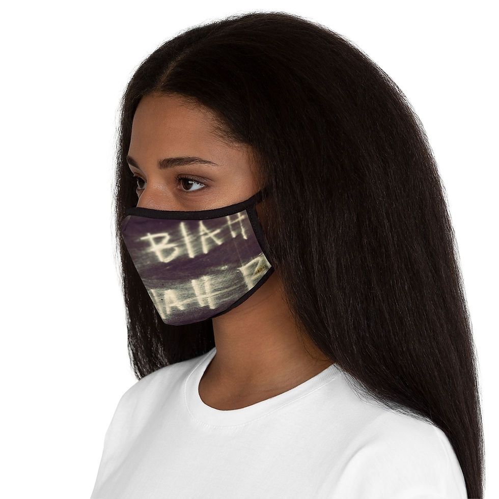 Thumbnail: BLAH BLAH BLAH!-Fitted Polyester Face Mask