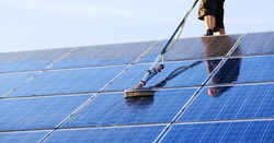 Solar panel cleaning