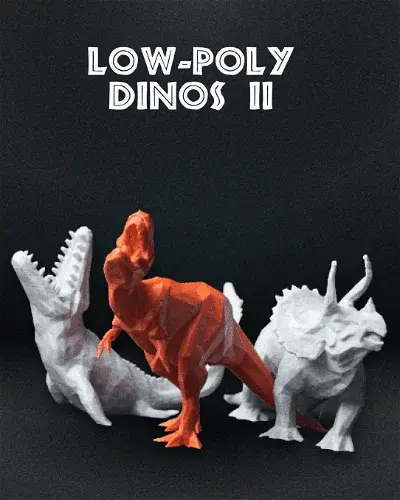 Low Poly Dinos 1 - three types