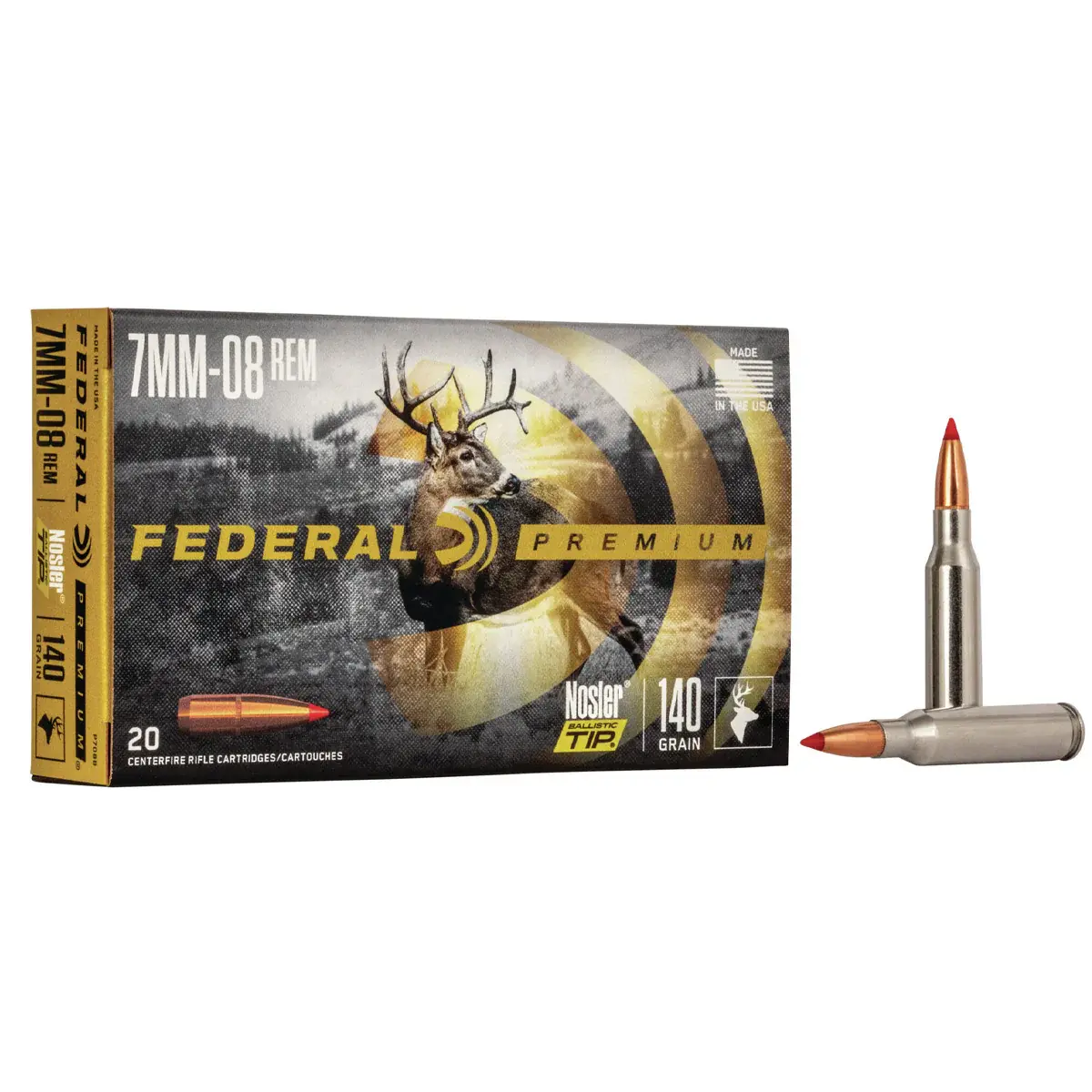 Federal Premium 7mm-08 Rem 140gr Nosler Ballistic Tip Bullets