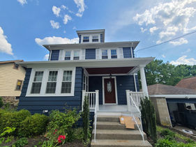 Blue multi-level home