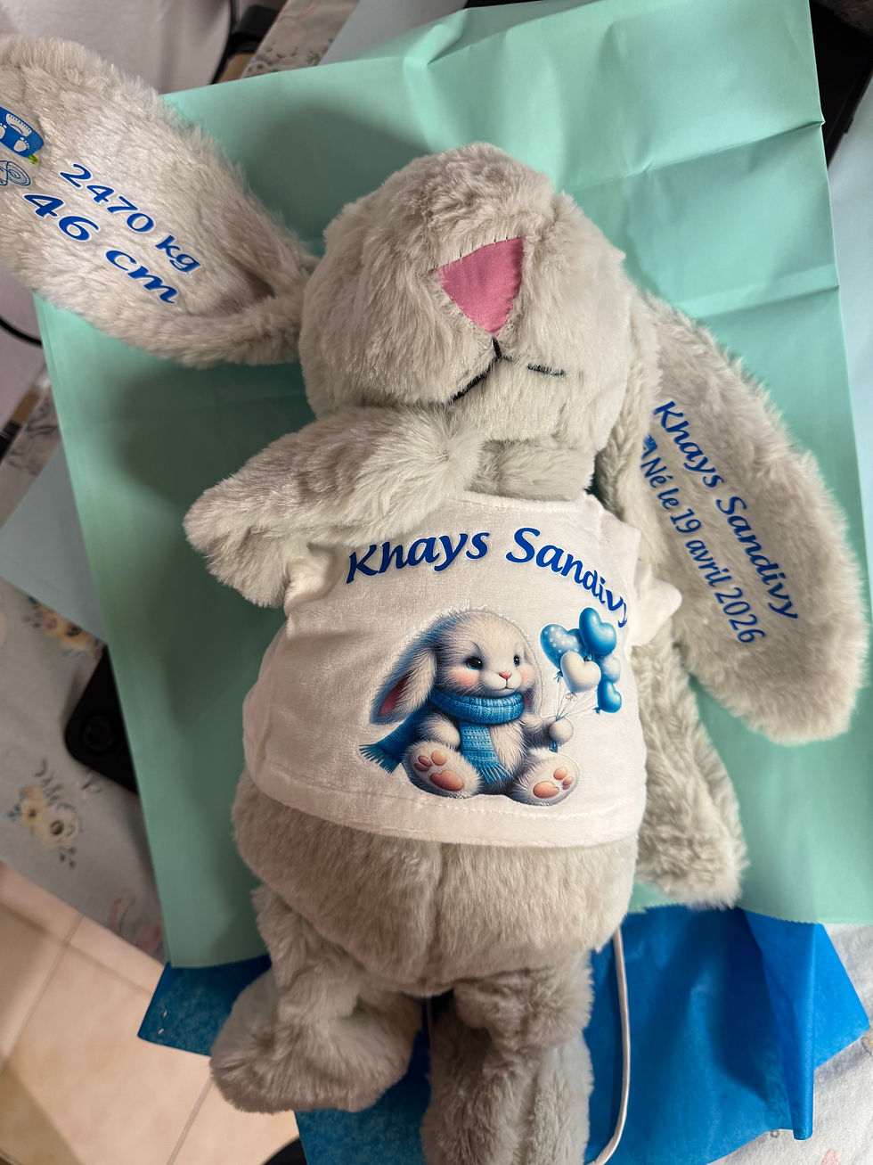 Miniature : Doudou Lapin personnalisé 