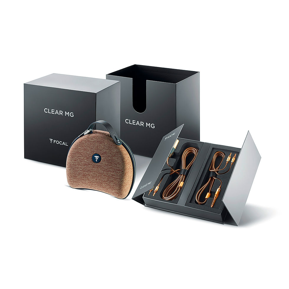 Thumbnail: Packaging for Focal Clear Mg headphones includes sturdy black boxes and setup accessories.