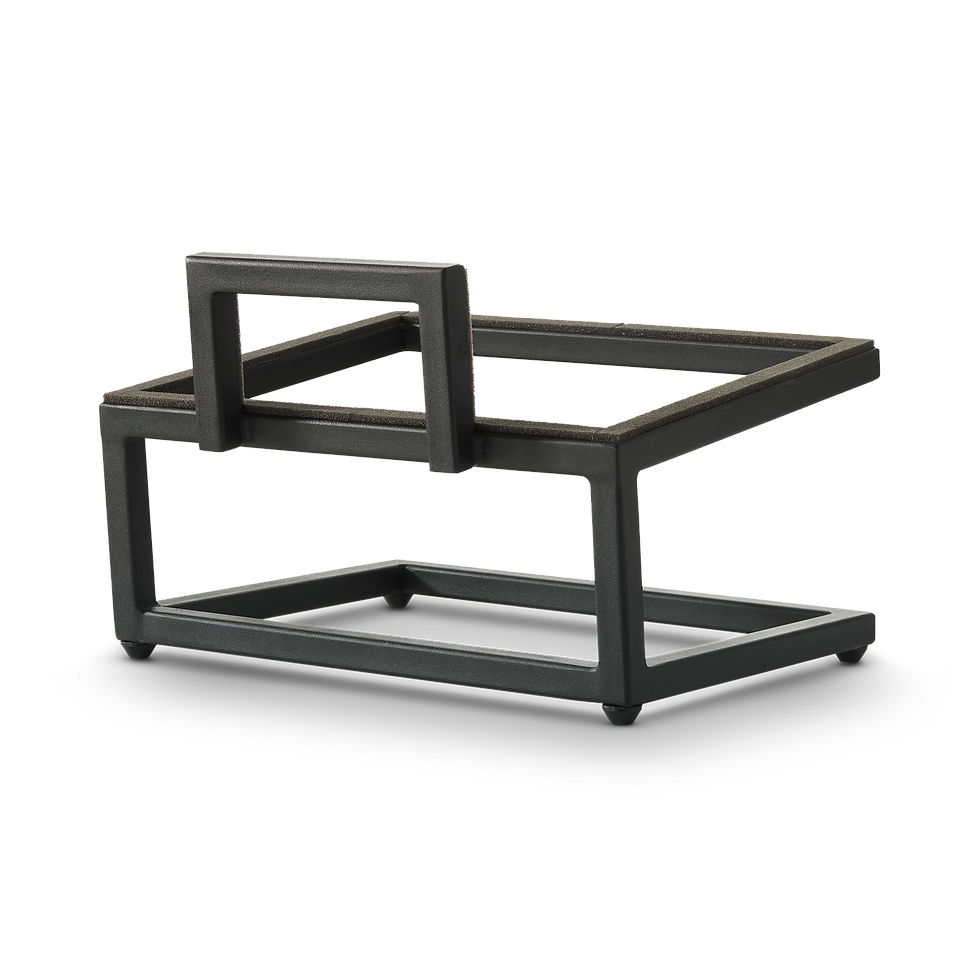 Thumbnail: Rear angled view of JBL JS-120 speaker stands showing dual structure, ideal for supporting JBL L100 series.