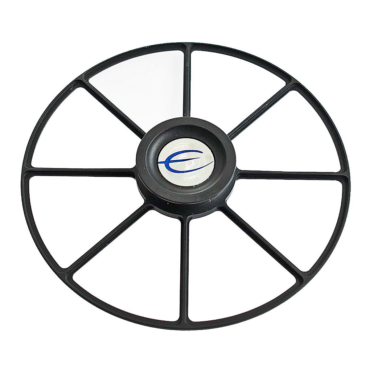 Top-down view of the black Electrocompaniet spider clamp.