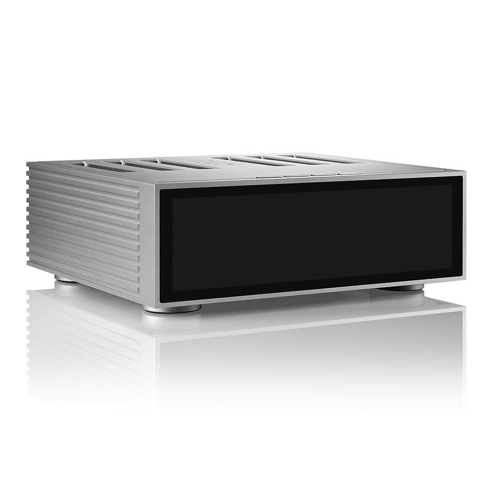 Thumbnail: Side angled view of the HiFi Rose RS520 All-in-One Network Streamer with the screen off.
