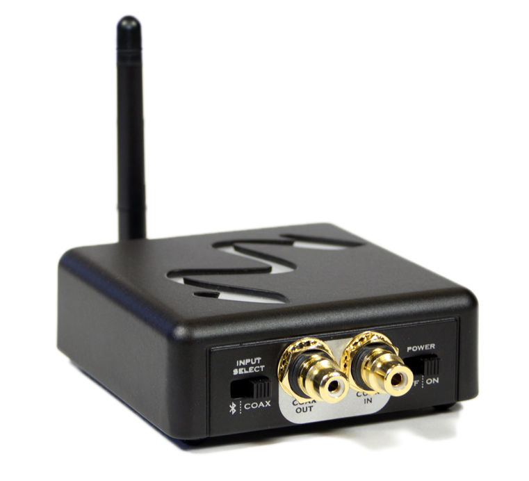 Thumbnail: Detailed back panel of Wyred4Sound bLINK showing coaxial input and gold-plated outputs for superior sound transmission.
