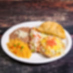 1. Enchilada, Taco, and Bean Tostada