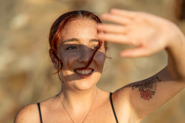 Artistic outdoor photoshoot in the glow of a Darwin sunset.