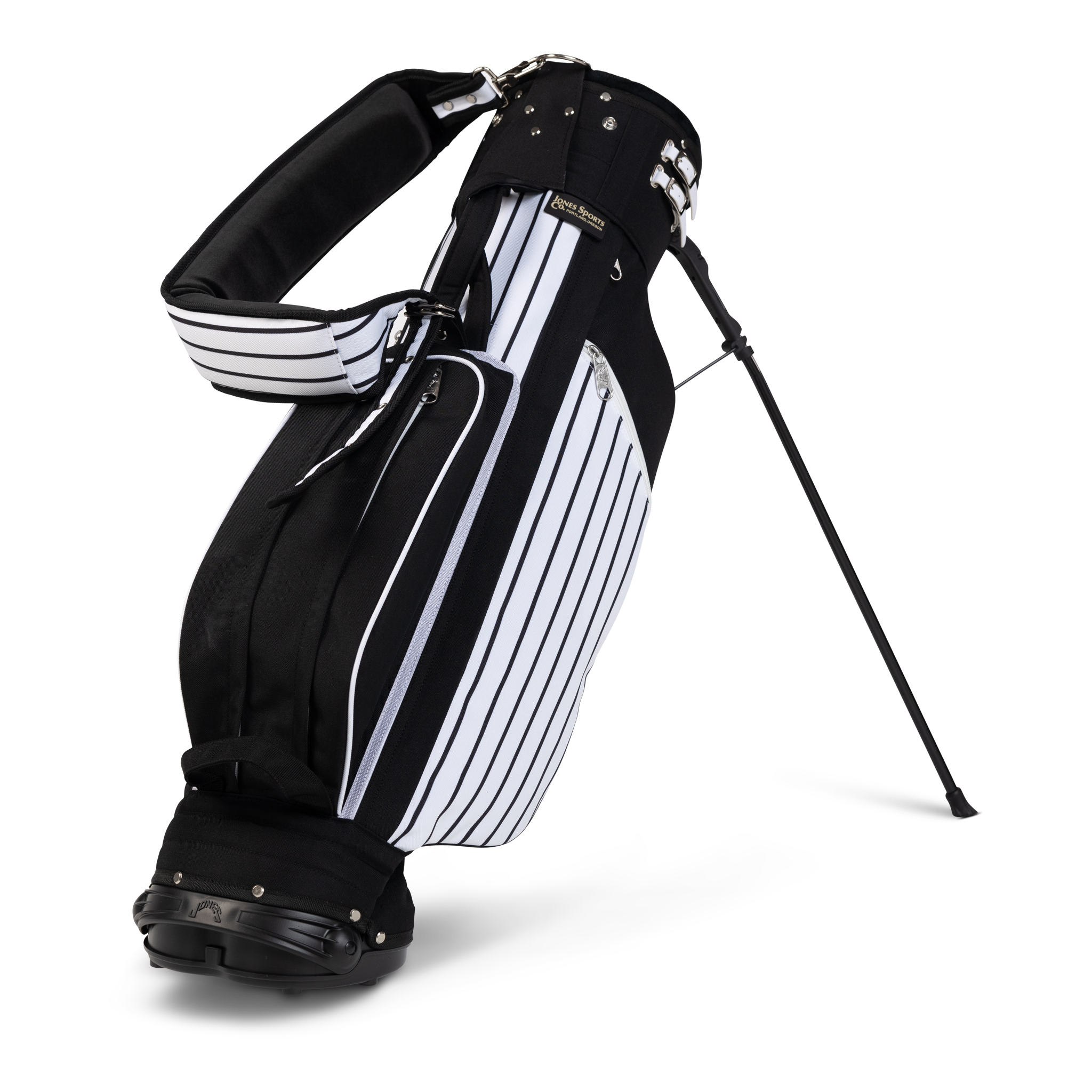 JONES CLASSIC STAND/CART BAG - BLACK PINSTRIPE