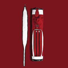 JONES ORIGINAL GOLF BAG - RED/WHT | hathway-stewart-golf