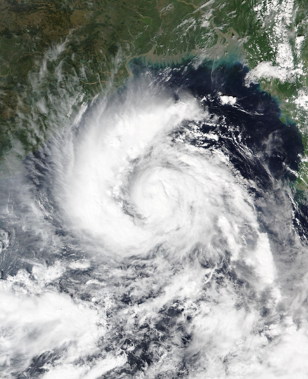 NASA and NOAA satellite image of Cyclone Arnab over the Bay of Bengal on October 26, 2026.