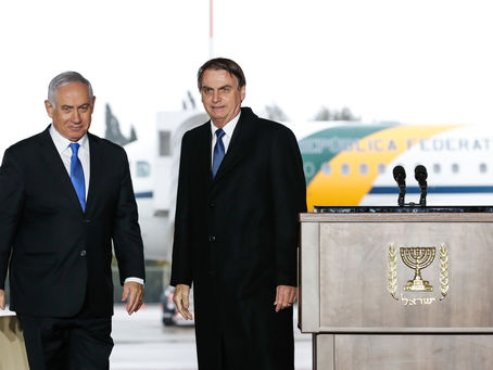 Jair Bolsonaro with Israeli Prime Minister Benjamin Netanyahu in 2019.