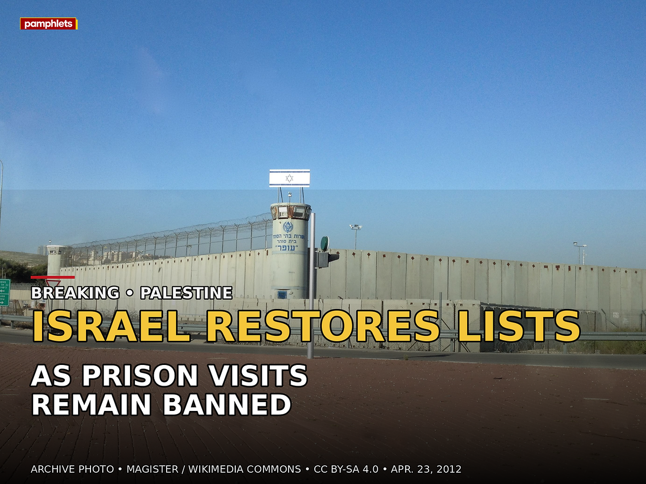 ISRAEL RESTORES LISTS AS PRISON VISITS REMAIN BANNED