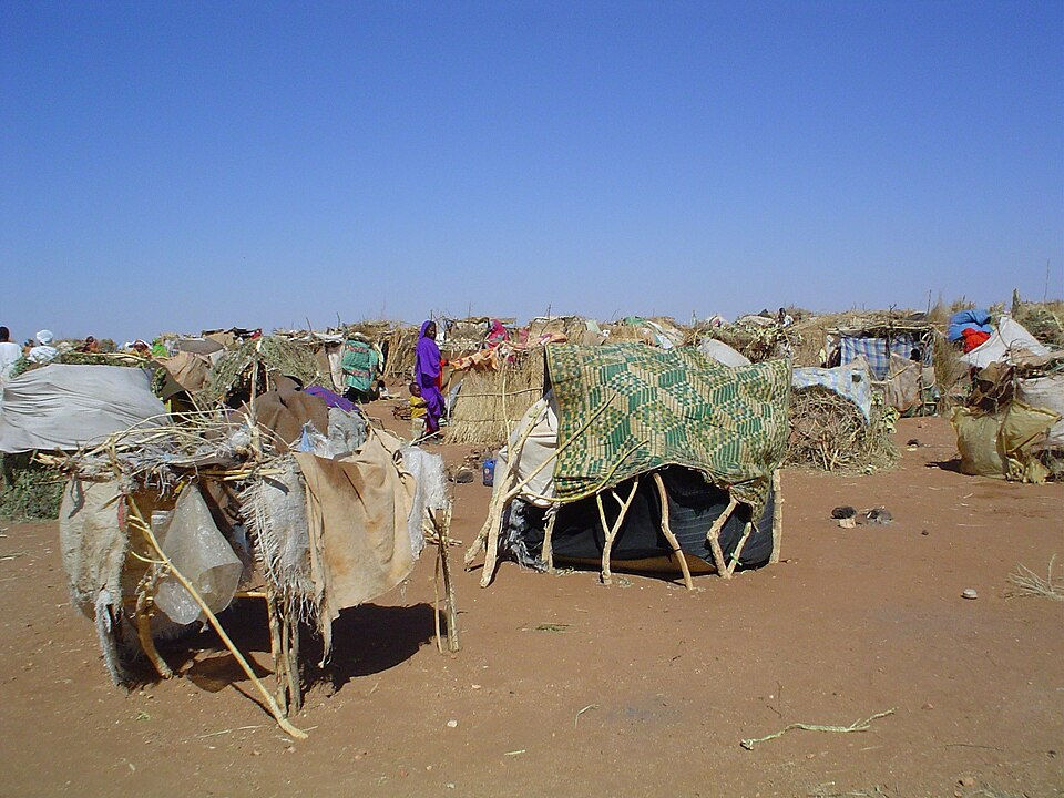ARCHIVE: makeshift shelters at an internally displaced persons camp near Nyala in South Darfur, circa 2005