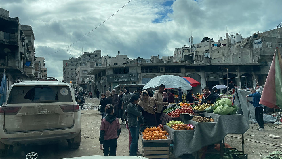 Gaza market in February 2025, archival photo by Jaber Jehad Badwan; not the October 2026 cutoff