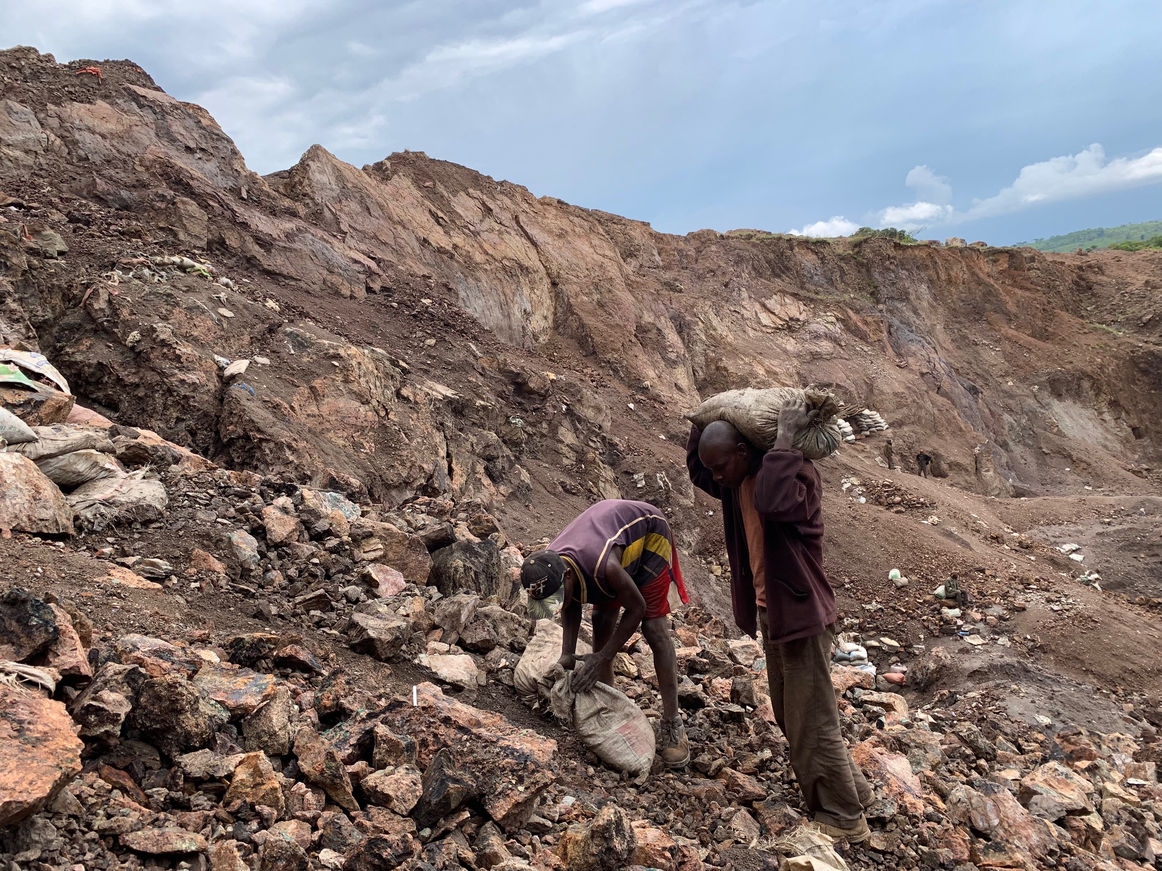 Congolese artisanal cobalt miners, archival documentary photograph from the Inte