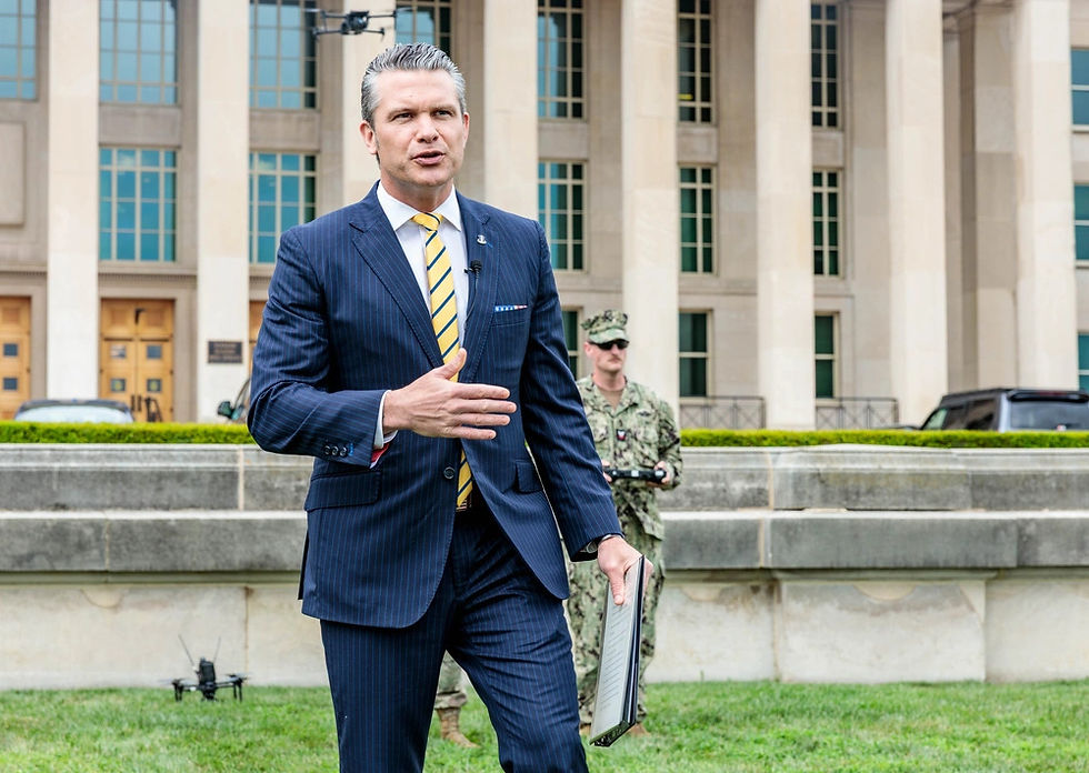 ARCHIVE: U.S. Defense Secretary Pete Hegseth speaks outside the Pentagon on July 10, 2025.