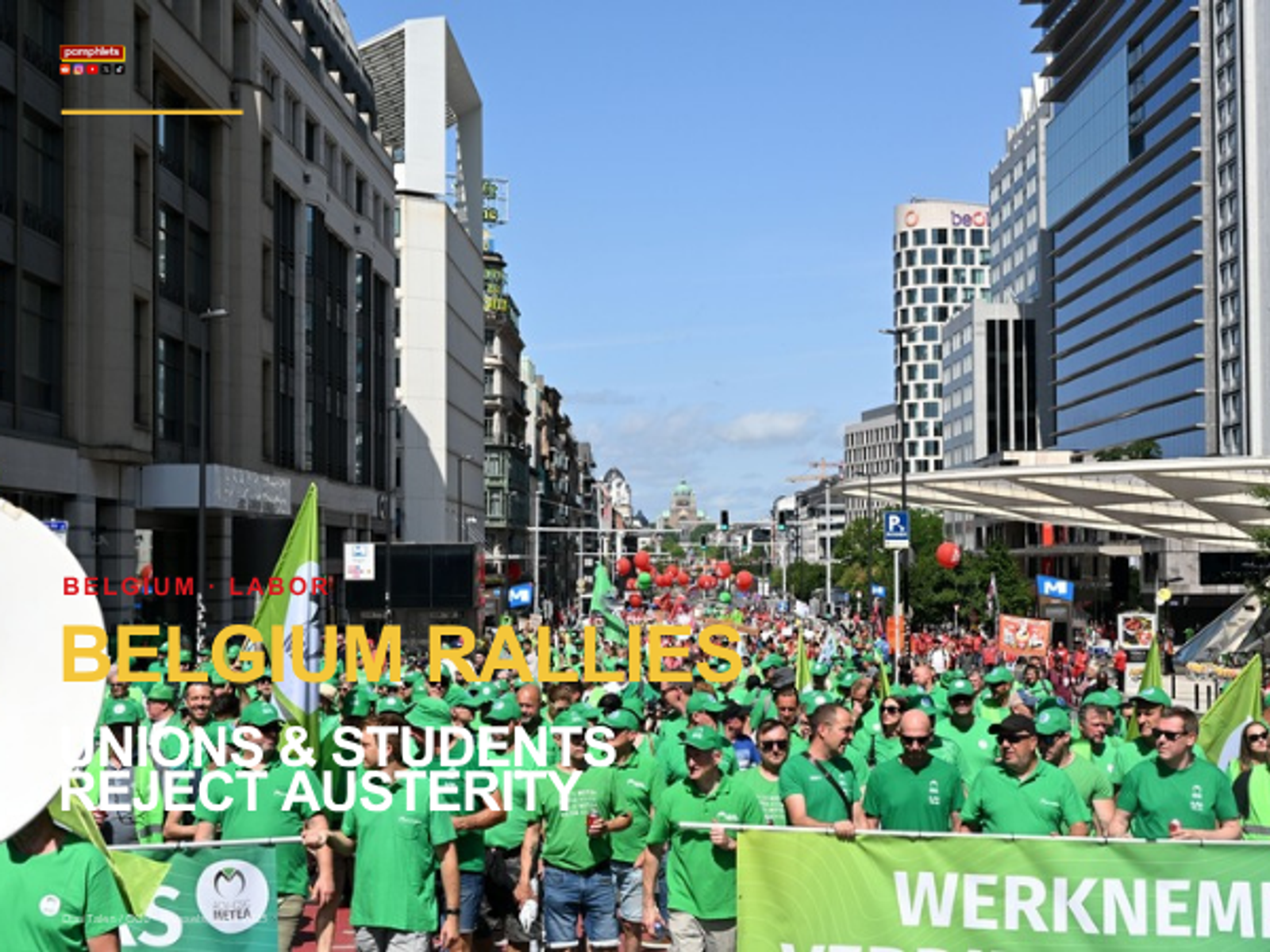 Belgian Workers and Students Fill Brussels Streets Against Austerity Plans