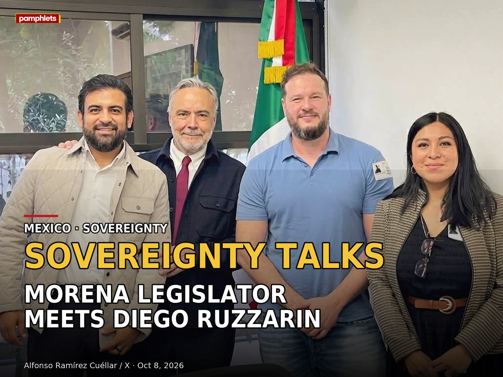 Morena lawmaker meets Diego Ruzzarin to discuss defense of Mexico’s sovereignty
