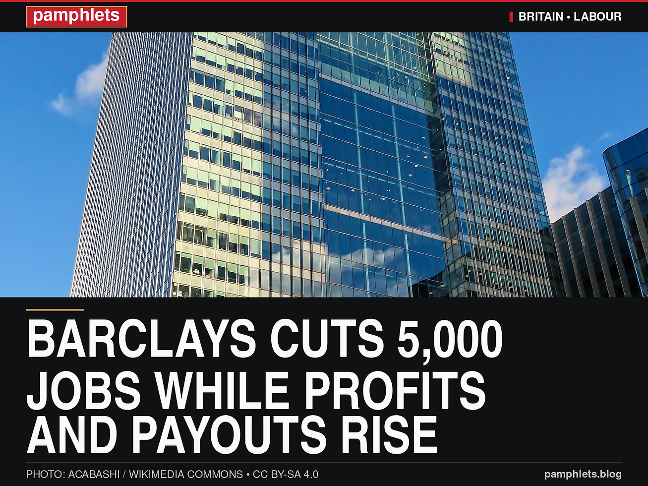 Barclays Cuts 5,000 Jobs While Sending £2.8 Billion to Shareholders