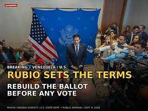 Rubio Demands Venezuela Rebuild Its Election System Before Any Vote