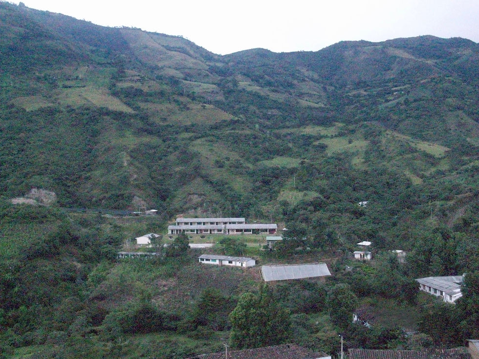 Mountainous landscape in San Sebastián, Cauca, Colombia.