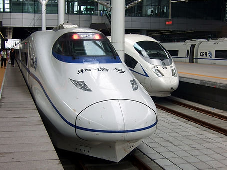 Chinese high-speed trains.