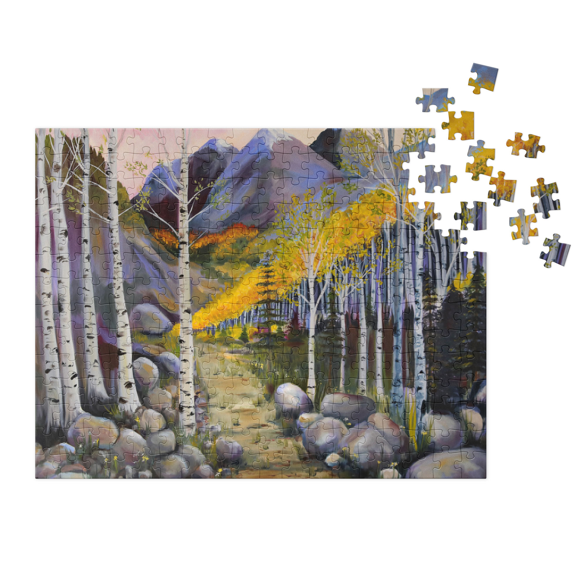 Jigsaw puzzle with tin