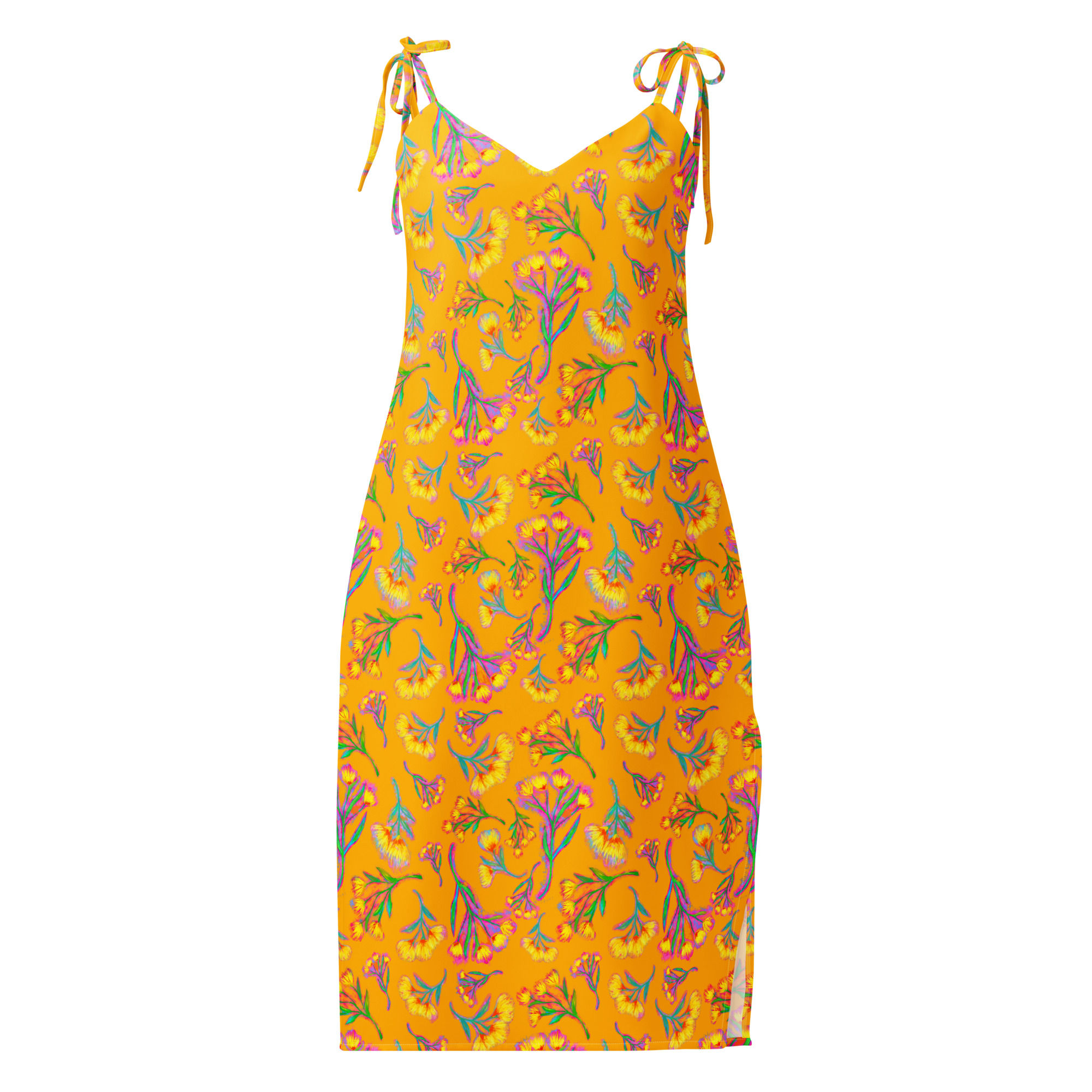 Tie-strap midi dress