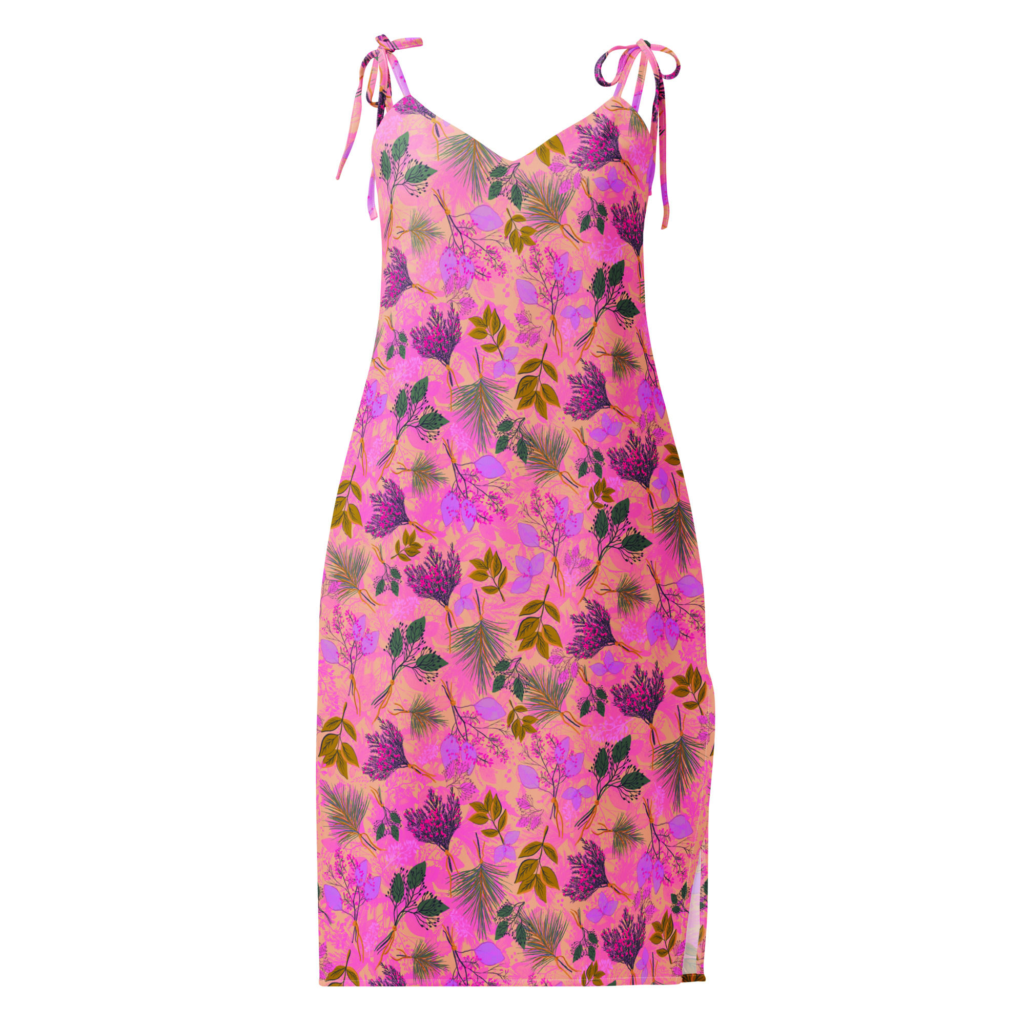 Tie-strap midi dress