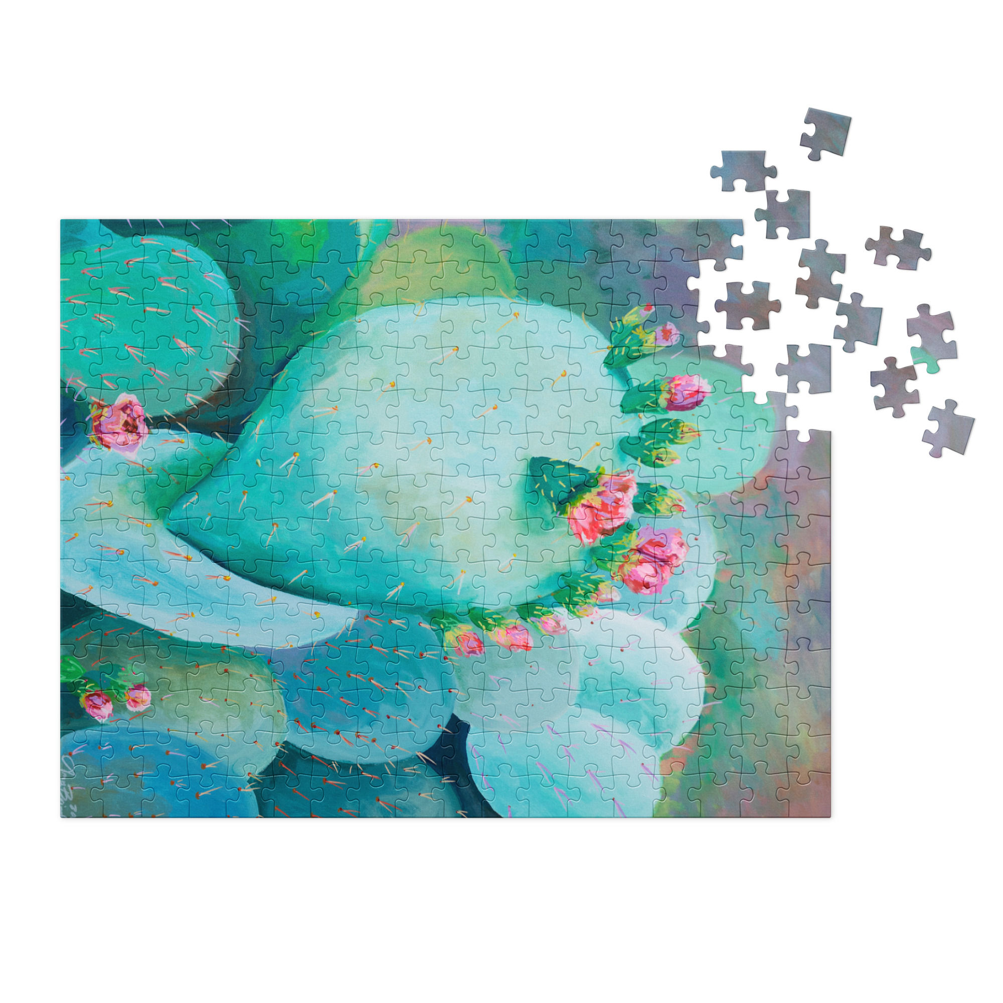 Jigsaw puzzle with tin