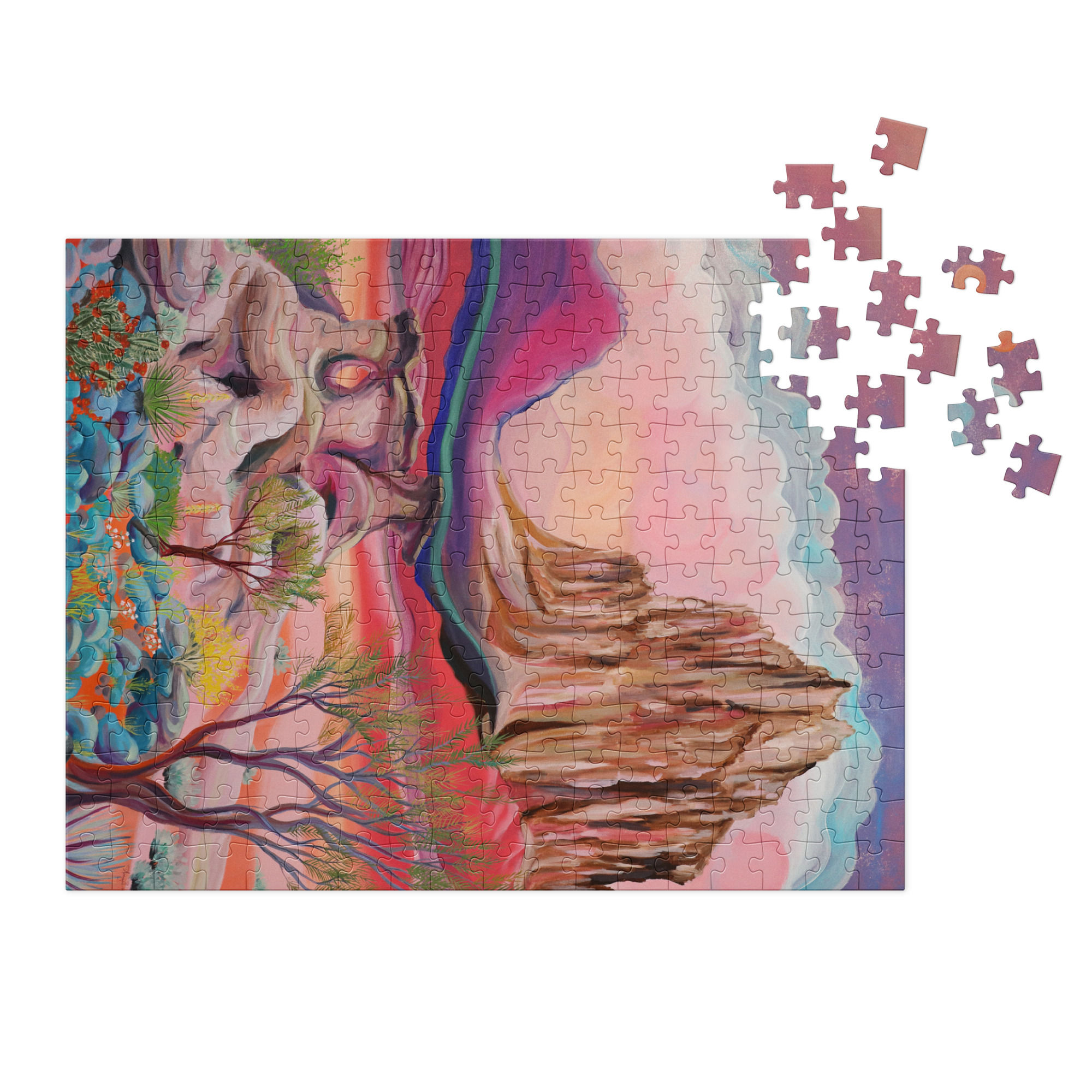Jigsaw puzzle with tin