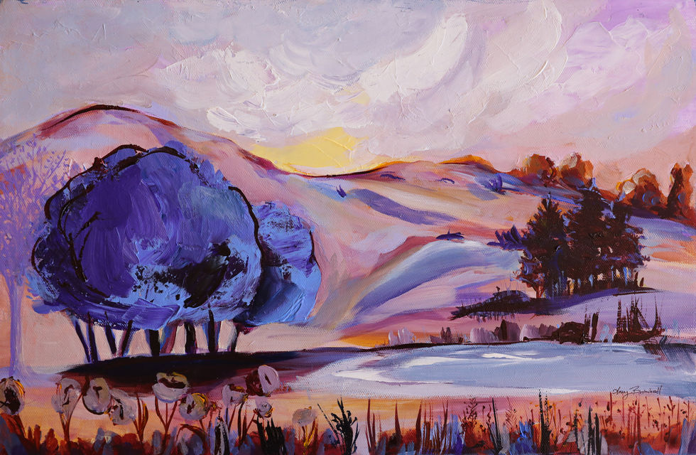 Dove Creek Sunset 12x18 Acrylic